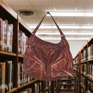 Vintage DKNY Brown Leather Satchel